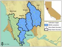 Map showing planning watersheds analyzed for this project.
